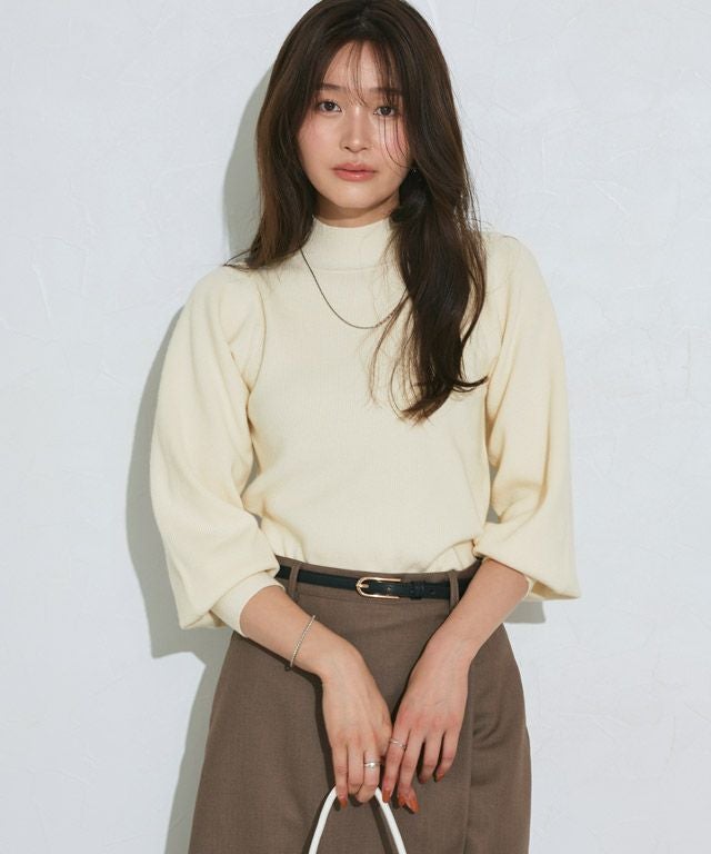 ゴールドボタンパフスリーブニット | 【公式】Pierrot（ピエロ