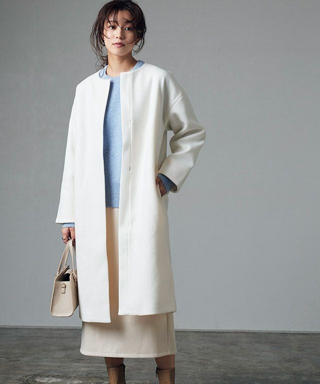 メルトンノーカラーコート【スピード配送】 | 【公式】Pierrot（ピエロ