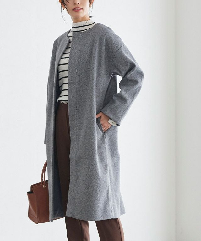 メルトンノーカラーコート【スピード配送】 | 【公式】Pierrot（ピエロ