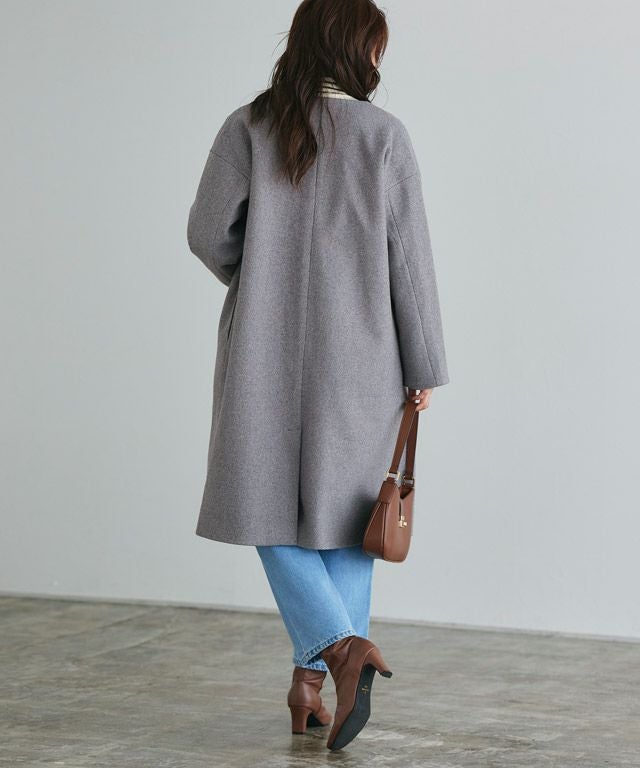 メルトンノーカラーコート【スピード配送】 | 【公式】Pierrot（ピエロ