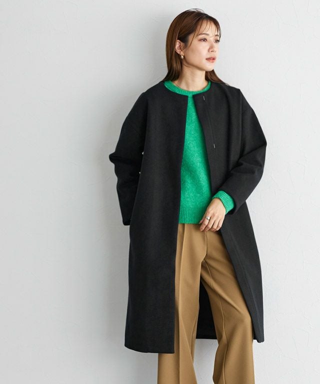 メルトンノーカラーコート【スピード配送】 | 【公式】Pierrot（ピエロ