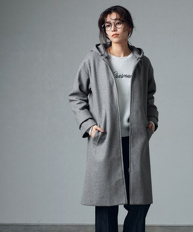 メルトンフード付きコート【スピード配送】 | 【公式】Pierrot（ピエロ