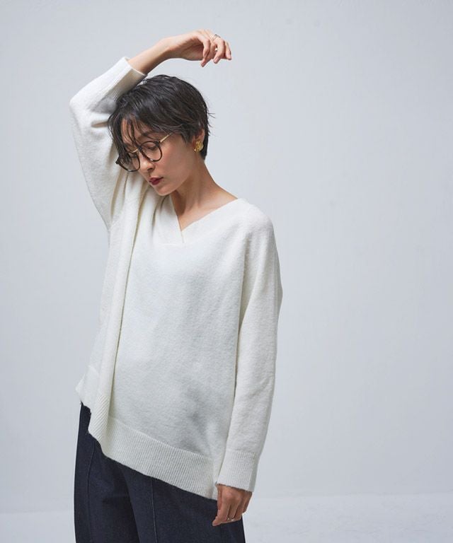 アウトレットSALE！】[RASW]モヘア混Vネックニット【スピード配送