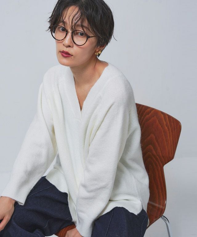 アウトレットSALE！】[RASW]モヘア混Vネックニット【スピード配送