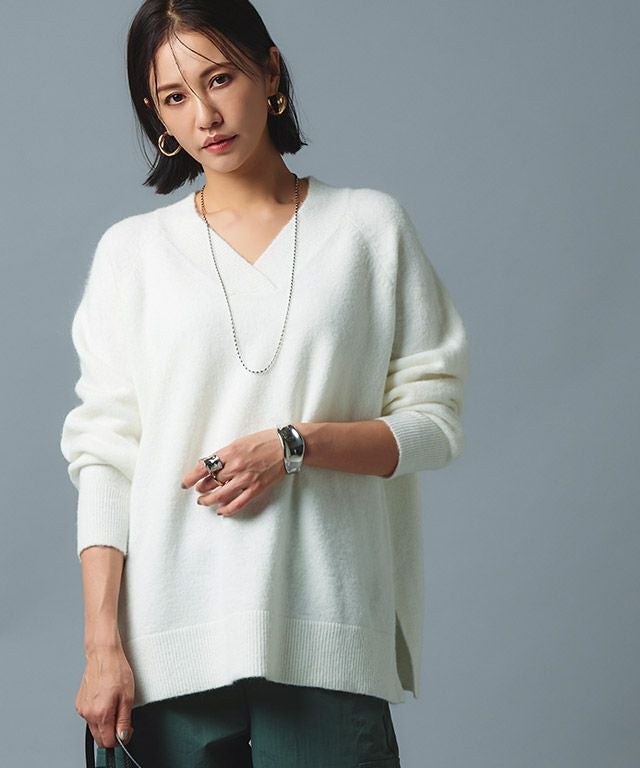 アウトレットSALE！】[RASW]モヘア混Vネックニット【スピード配送