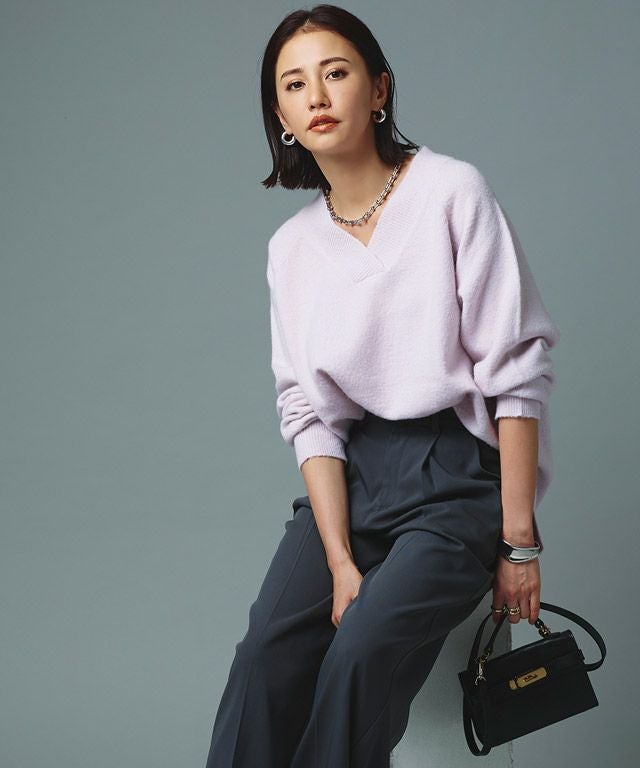 アウトレットSALE！】[RASW]モヘア混Vネックニット【スピード配送