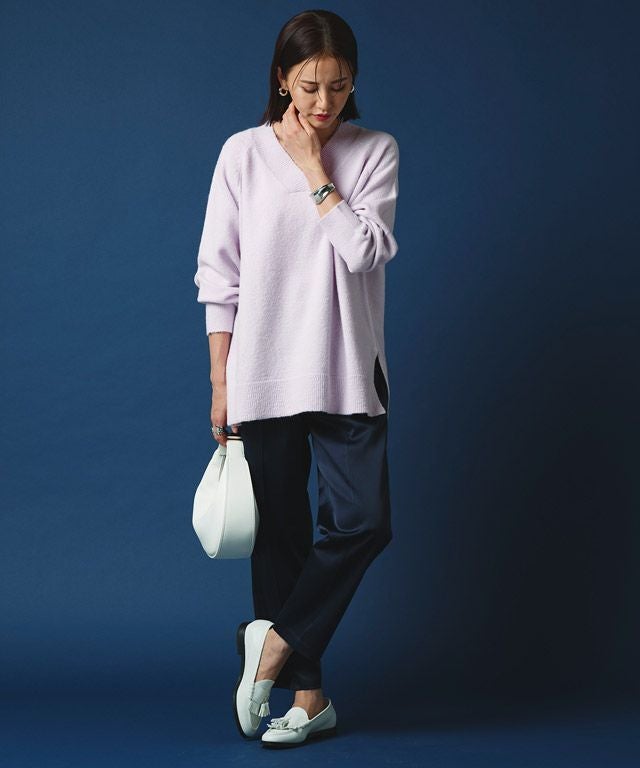 アウトレットSALE！】[RASW]モヘア混Vネックニット【スピード配送