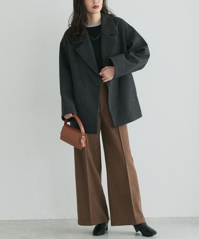 167cm / A / ブラック×杢グレー / クルーネック / M