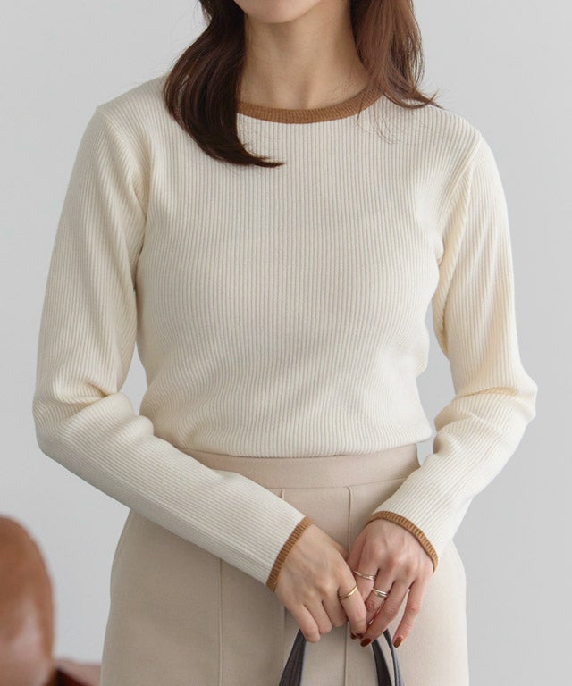 163cm / A / アイボリー×キャメルベージュ / M