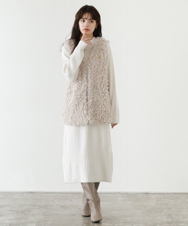 163cm / アイボリー / ロング丈 / M