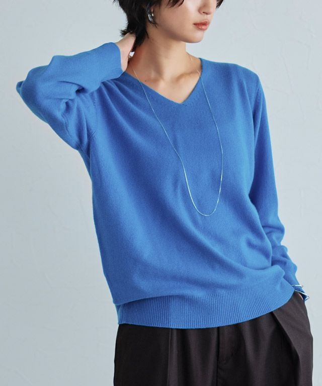 RASW]カシミヤ100％Vネックニット ◇送料無料【Akaneさん着用アイテム