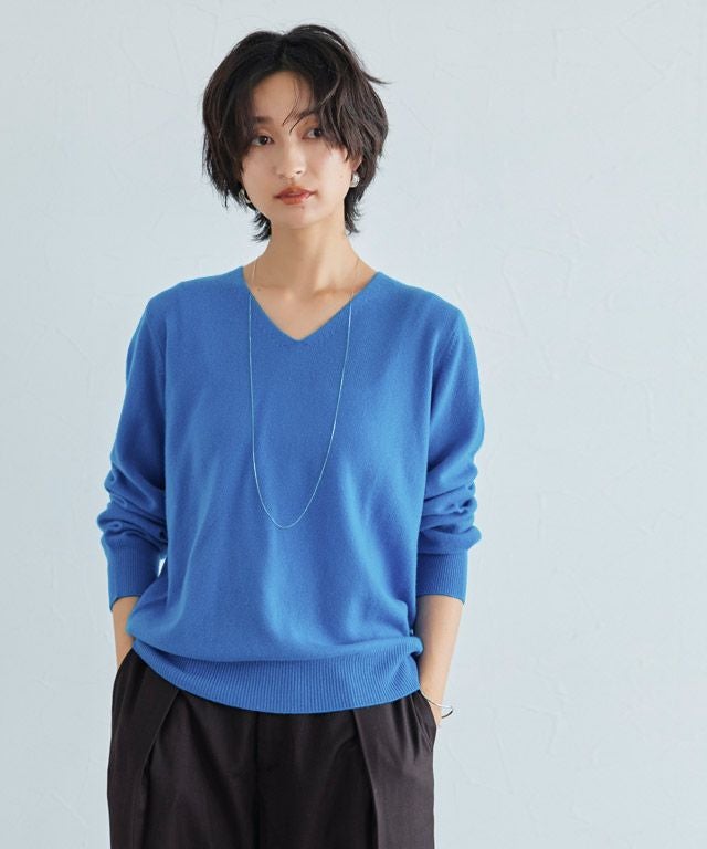 RASW]カシミヤ100％Vネックニット ◇送料無料【Akaneさん着用アイテム