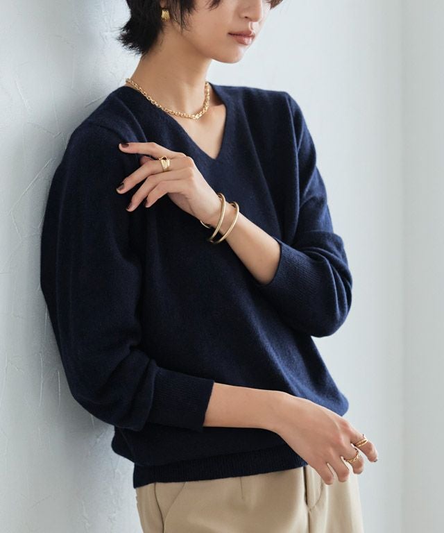 RASW]カシミヤ100％Vネックニット ◇送料無料【Akaneさん着用アイテム