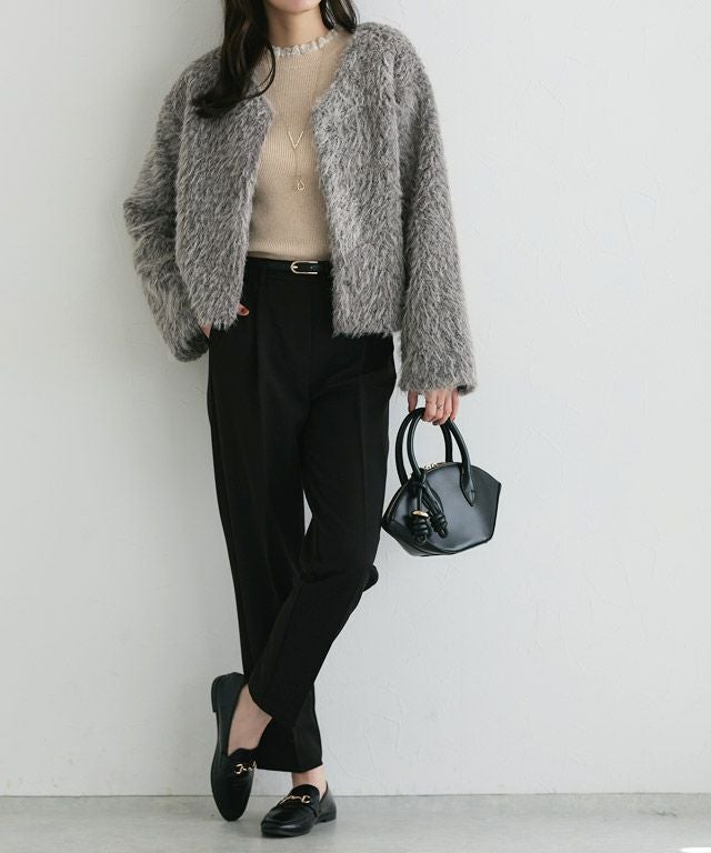 167cm / 杢ベージュ×ホワイト / M