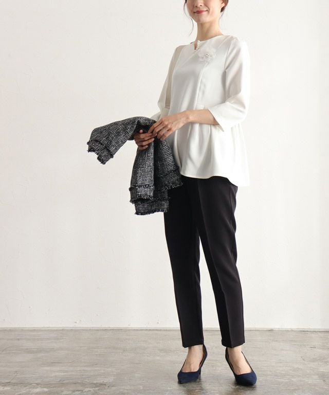 163cm / オフホワイト×ブラック / M