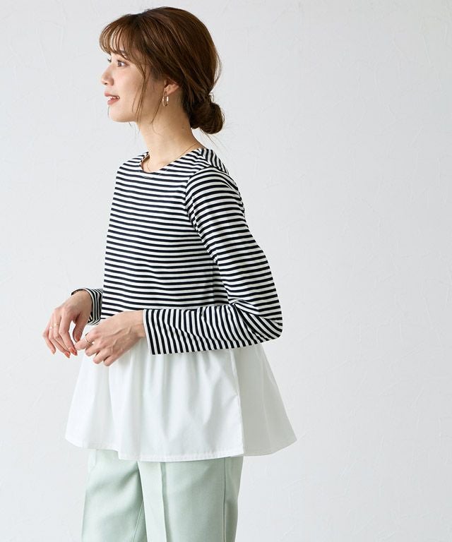 165cm / ボーダー/オフホワイト / M