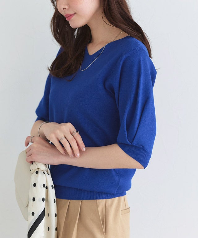 予約】2wayパフハーフスリーブニット 【Pierrot】【3月上旬頃より順次