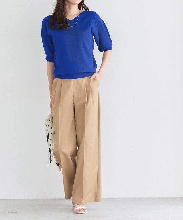 予約】2wayパフハーフスリーブニット 【Pierrot】【3月上旬頃より順次