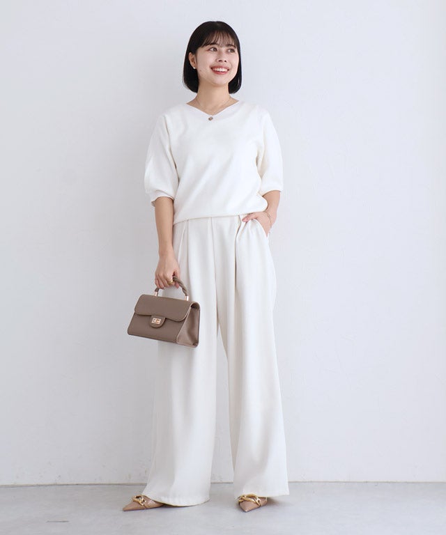 予約】2wayパフハーフスリーブニット 【Pierrot】【3月上旬頃より順次