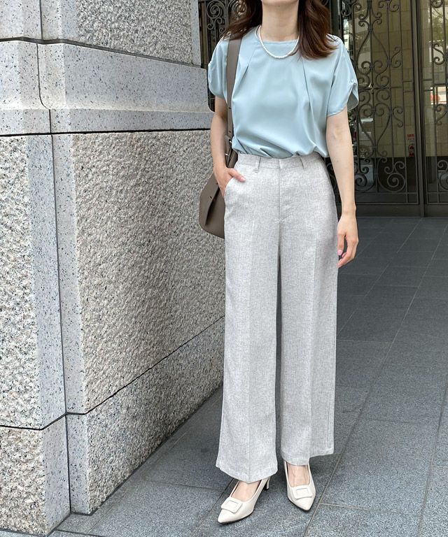 アウトレットSALE！】サマーライトツイードセンタープレスパンツ