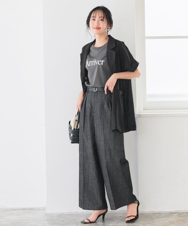 162cm / A / チャコール×オフホワイト / M