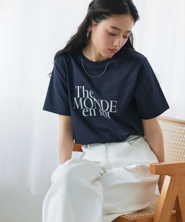 【スタイリングしやすい♡】シンプルロゴTシャツ 接触冷感・イージーケア】選べるロゴTシャツ 【Pierrot】【スピード