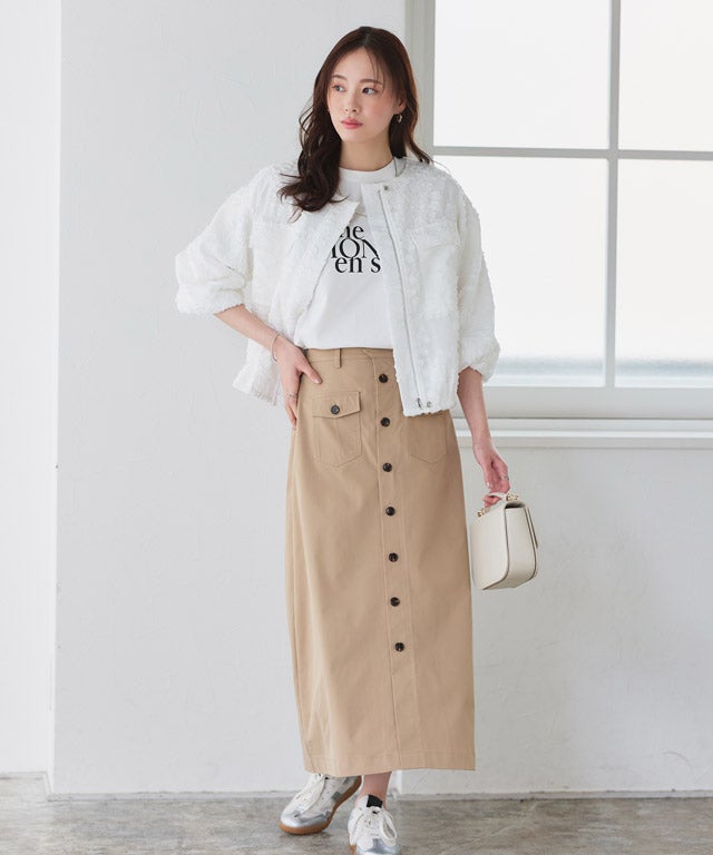 167cm / B / オフホワイト×ブラック / M