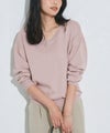 162cm / スモークピンク / Vネック / M