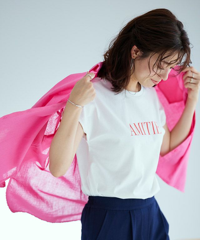 167cm / オフホワイト×レッド / M