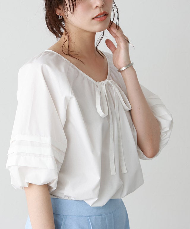 2wayボリュームスリーブブラウス