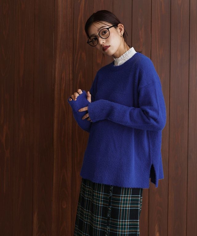 選べるネックサムホールシャギーニット【スピード配送】 | 【公式