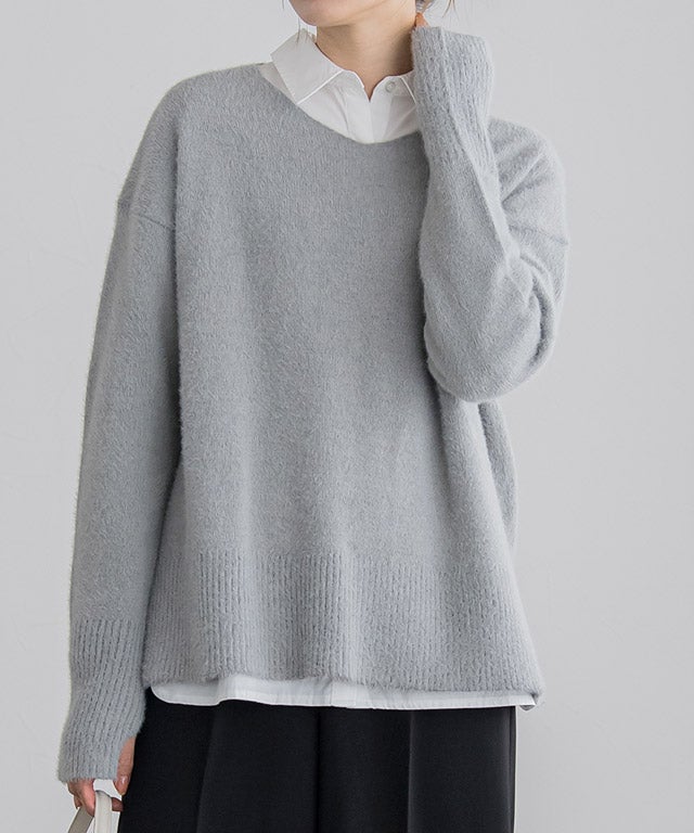 165cm / グレー / Vネック / M
