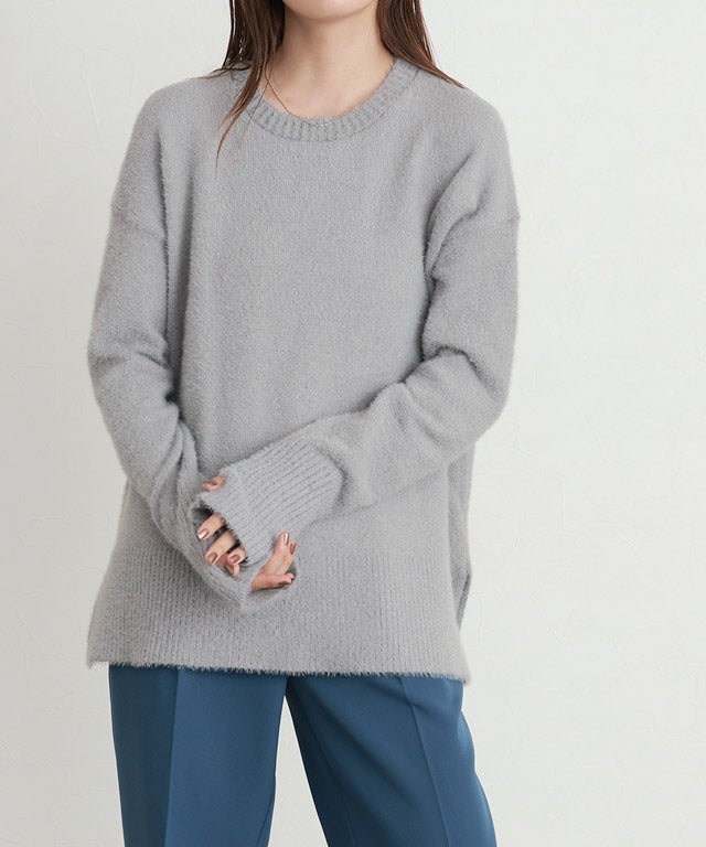 163cm / グレー / クルーネック / M