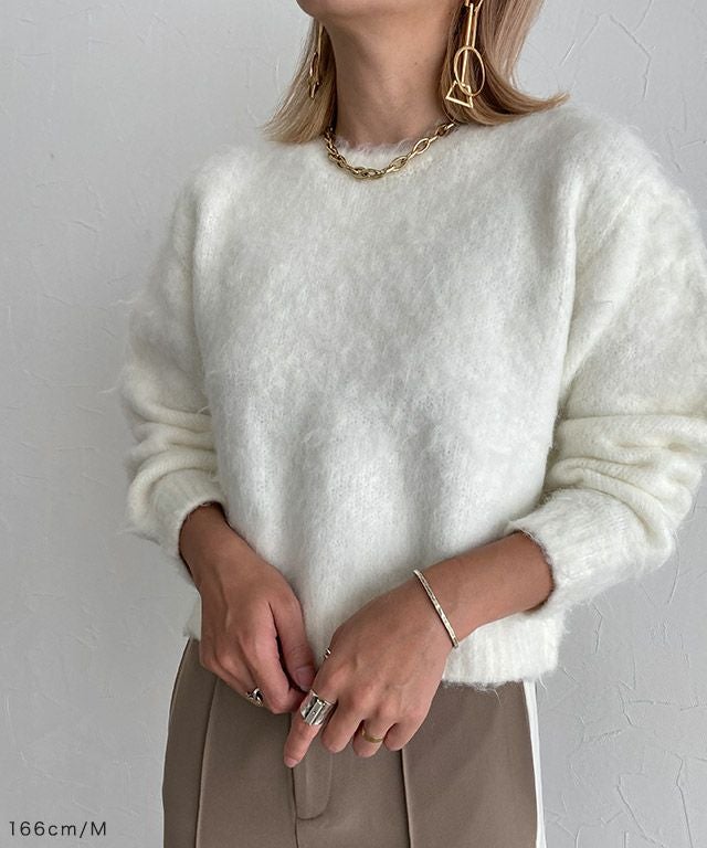 RASW]モヘアタッチクロップドニット【スピード配送】 | 【公式