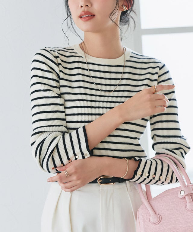 162cm / B/アイボリー×ブラック / M