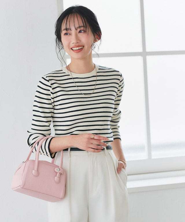 162cm / B/アイボリー×ブラック / M