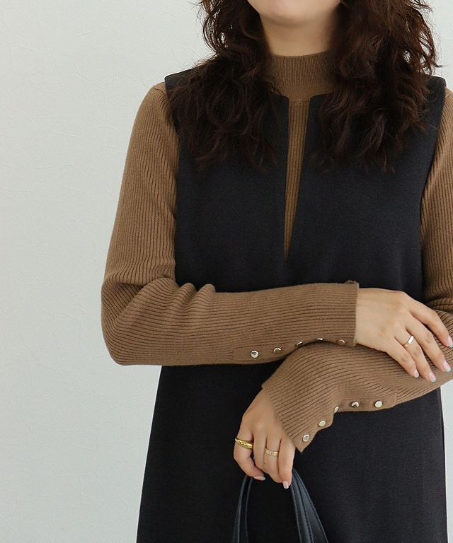 157cm / B / キャメル / ハイネック / M