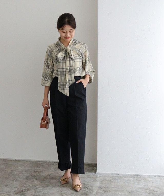 150cm / チェック/ライトベージュ / M