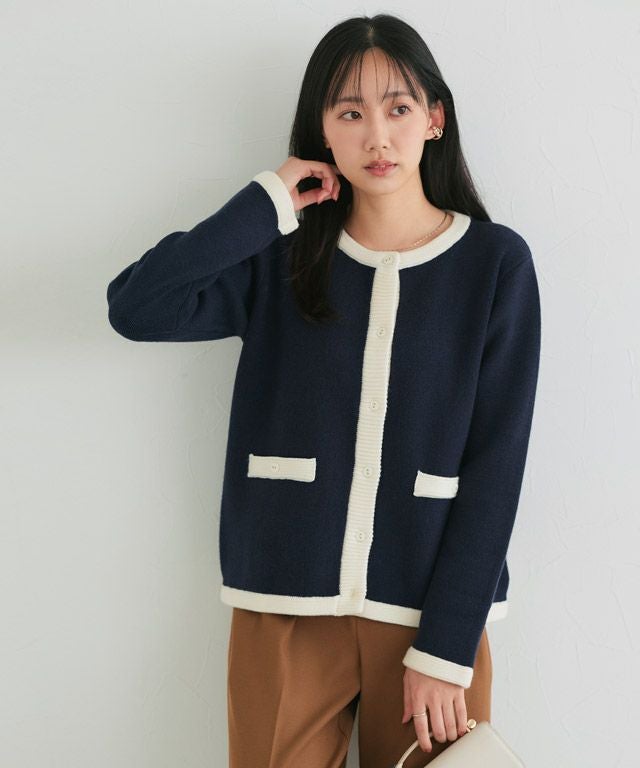 162cm / ネイビー×オフホワイト / M