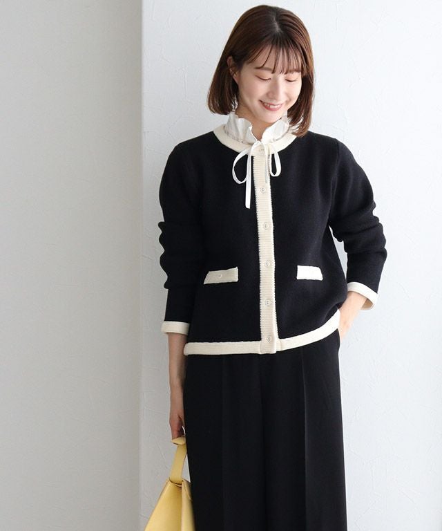 163cm / ブラック×オフホワイト / M