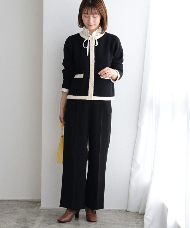 163cm / ブラック×オフホワイト / M