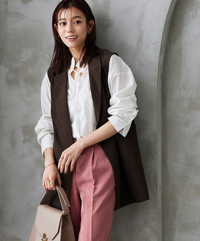 良品 23SS Col Pierrot コルピエロ エストネーション別注 テーラードジレ ダブルジレ ベスト サイズF ブラック レディース 古着 中古 USED 良品 23SS Col Pierrot コルピエロ エストネーション別注 テーラード