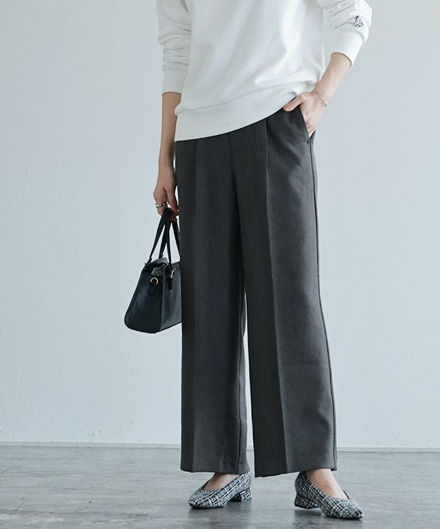 ウールライクタックワイドパンツ【スピード配送】 | 【公式】Pierrot