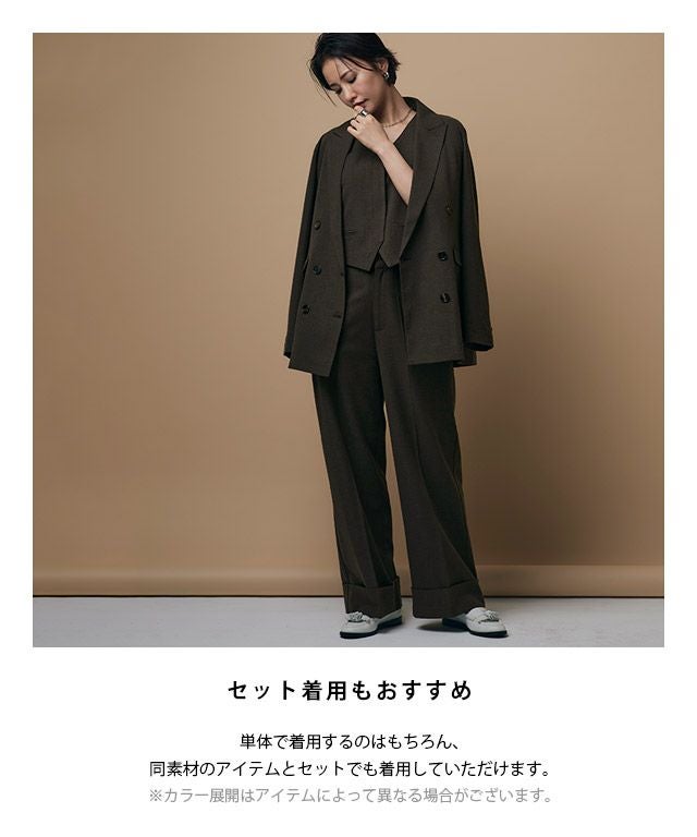 RASW] ウールミックスハイウエストダブルパンツ◇送料無料【スピード