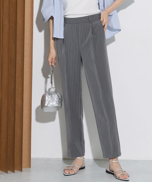 167cm / ストライプ / グレー / TM