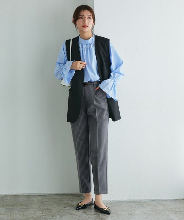 166cm / ストライプ / グレー / TM