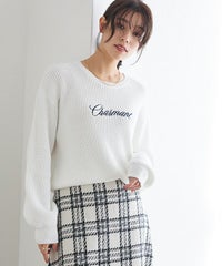 刺繍ロゴニット