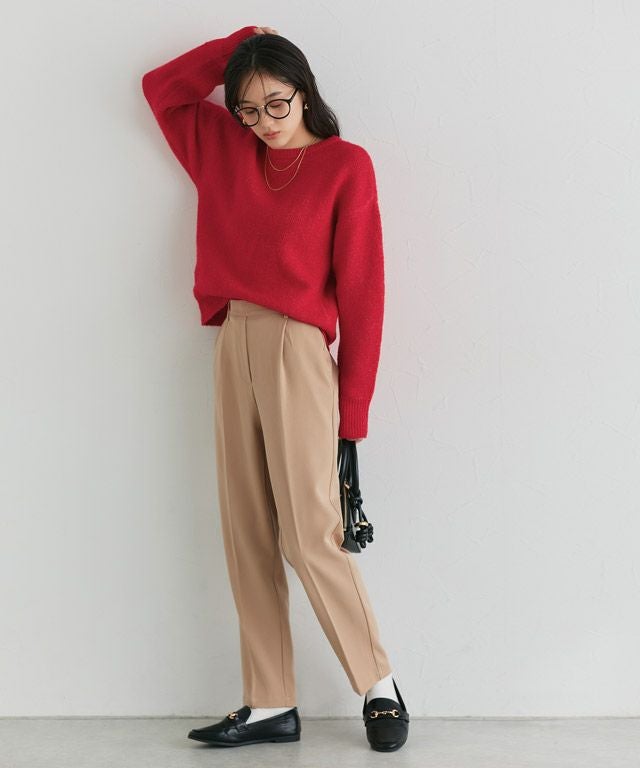 OBLI ボウタイカーディガン レッド　Ｆサイズ ラウンドカラー カーディガン - レッド | Vivienne Westwood®