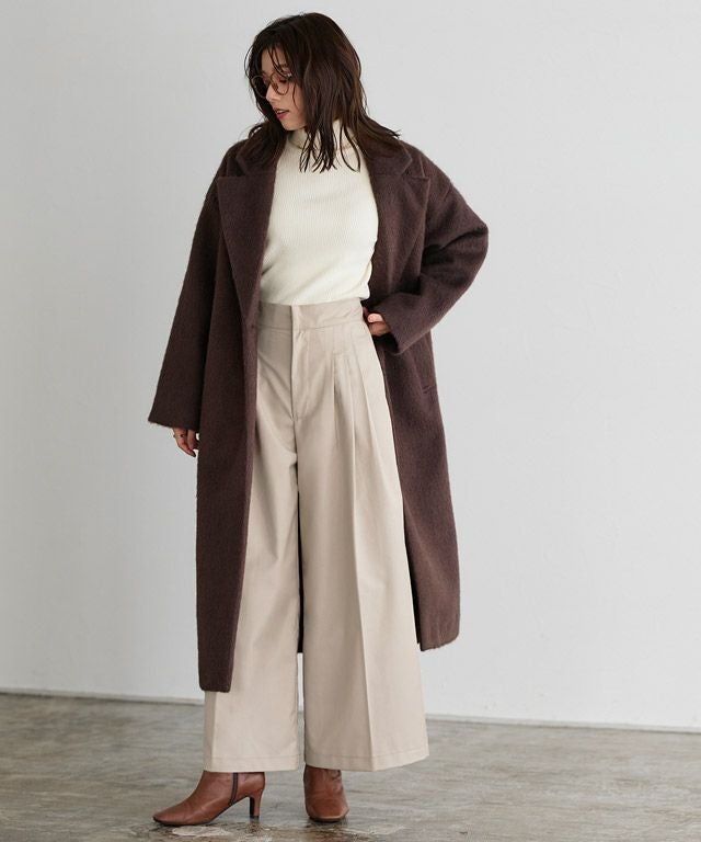 ルールロジェット　ハイウェストワイドパンツ　サイズ2 着心地抜群！ハイウエストダブルタックワイドパンツ - ベルーナ【公式】