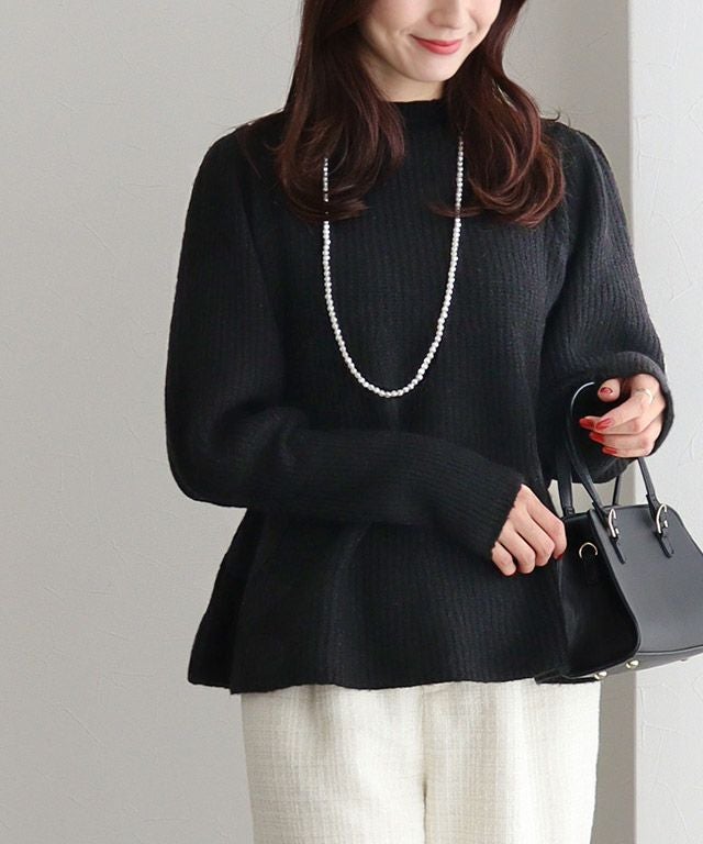 ふんわりウォッシャブルサムホールペプラムニット | 【公式】Pierrot